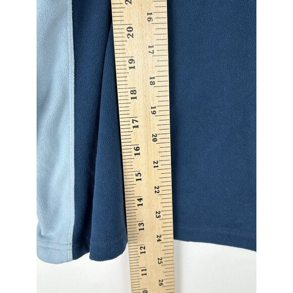 The North Face Womens Large  1/4 Zip Fleece TKA 100 Pullover Navy and Light Blue - Picture 5 of 11
